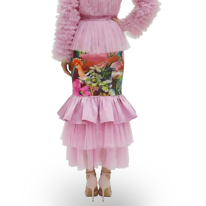 Central Park Pink Carrie long skirt - 2MADISONAVENUE.COM