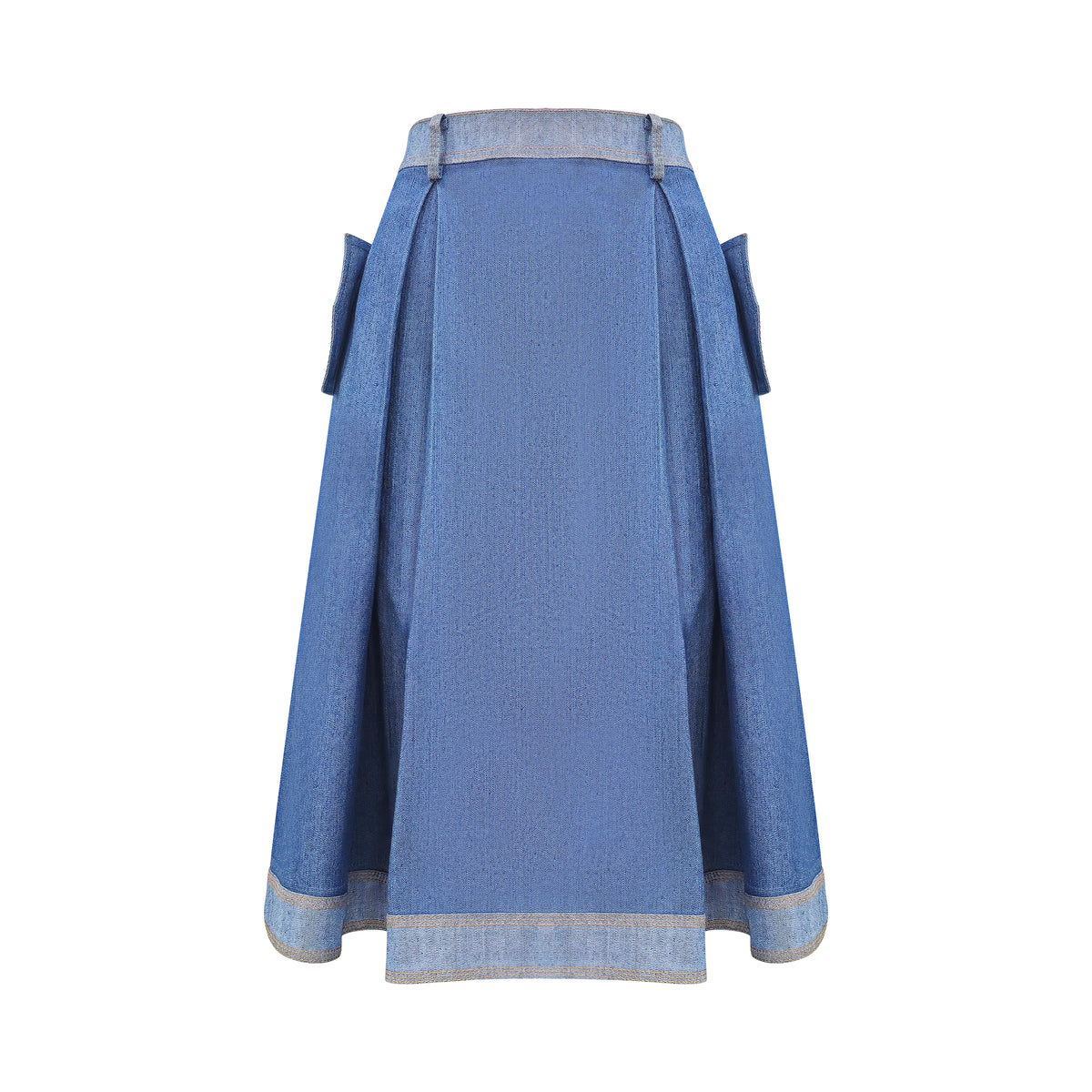 Signature light denim fancy medium ball skirt (7891163774999)