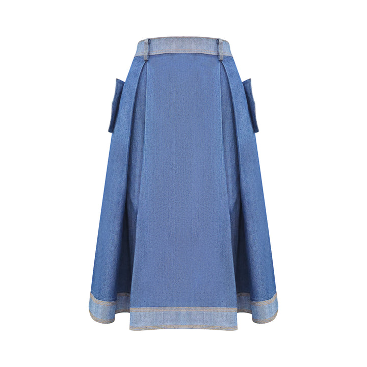 Signature light denim fancy medium ball skirt (7891163774999)