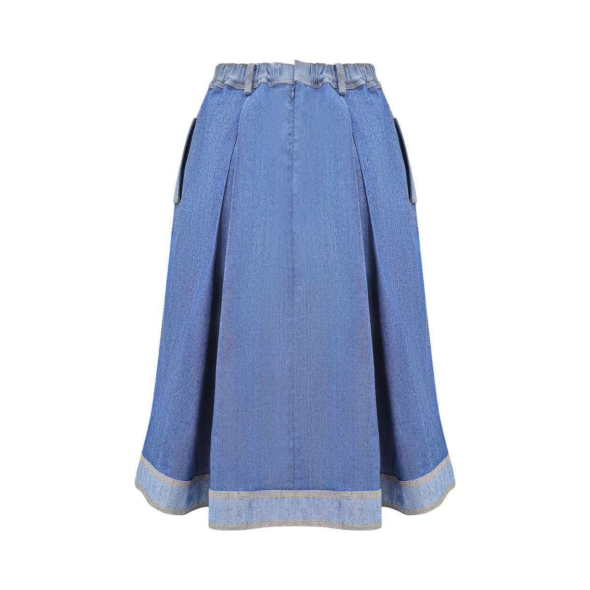 Signature light denim fancy medium ball skirt (7891163774999)