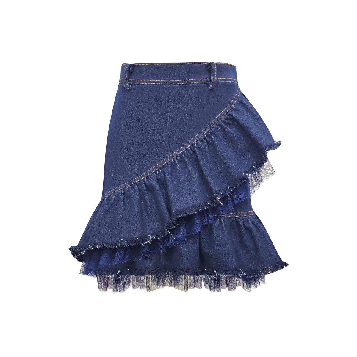 Timeless Pieces signature denim kahlo mini skirt (7666172755991)