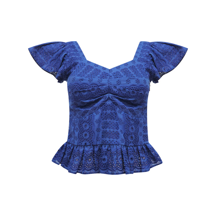 Timeless Pieces Sweetheart navy top (7665912021015)
