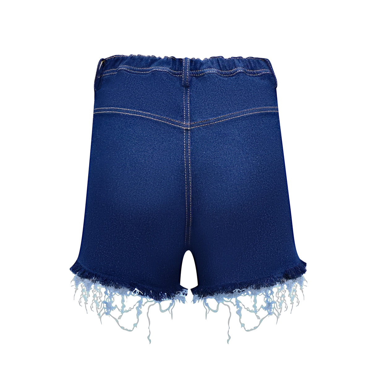 Signature Denim short pant with sequince (7666195726359)