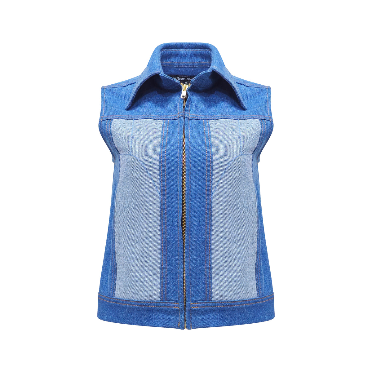 Signature Denim Light Blue fancy vest with chambray (7772538044439)