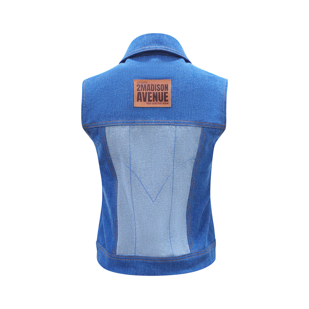 Signature Denim Light Blue fancy vest with chambray (7772538044439)