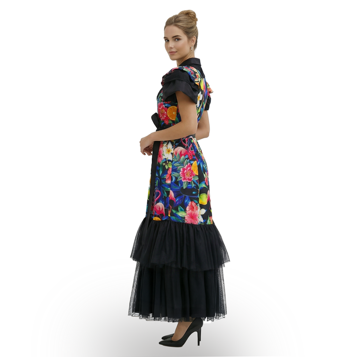 Dulce Vida hasna long black dress - 2MADISONAVENUE.COM