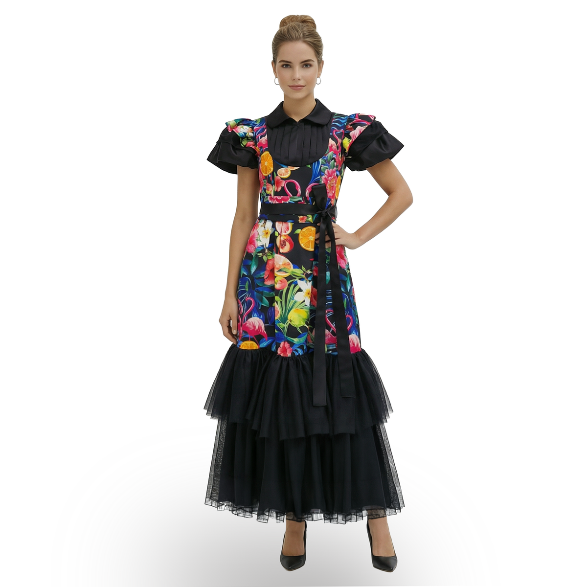 Dulce Vida hasna long black dress - 2MADISONAVENUE.COM