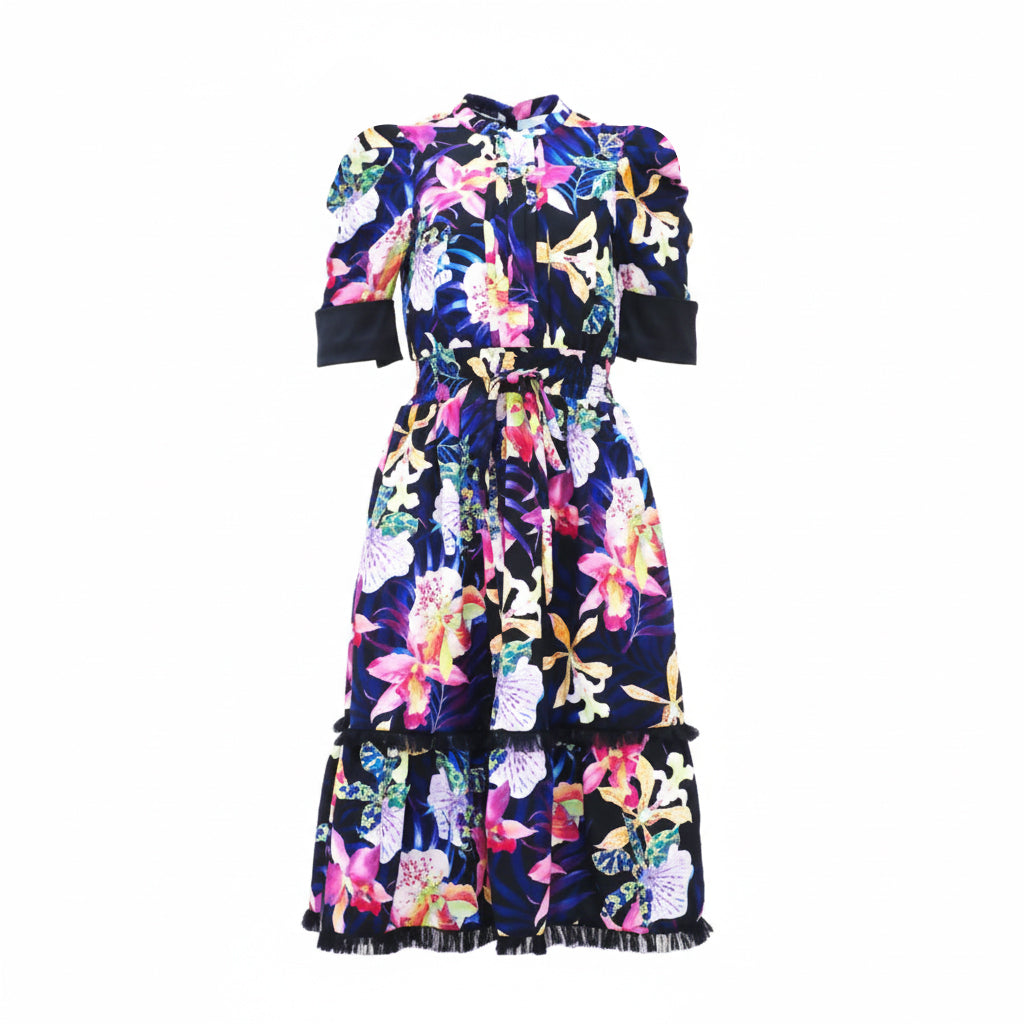 Becoming Orchid Kate Black Short Dress - 2MADISONAVENUE.COM