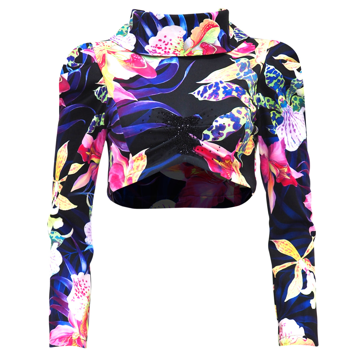 Becoming Orchid Cropped Top With Turtle Neck - 2MADISONAVENUE.COM