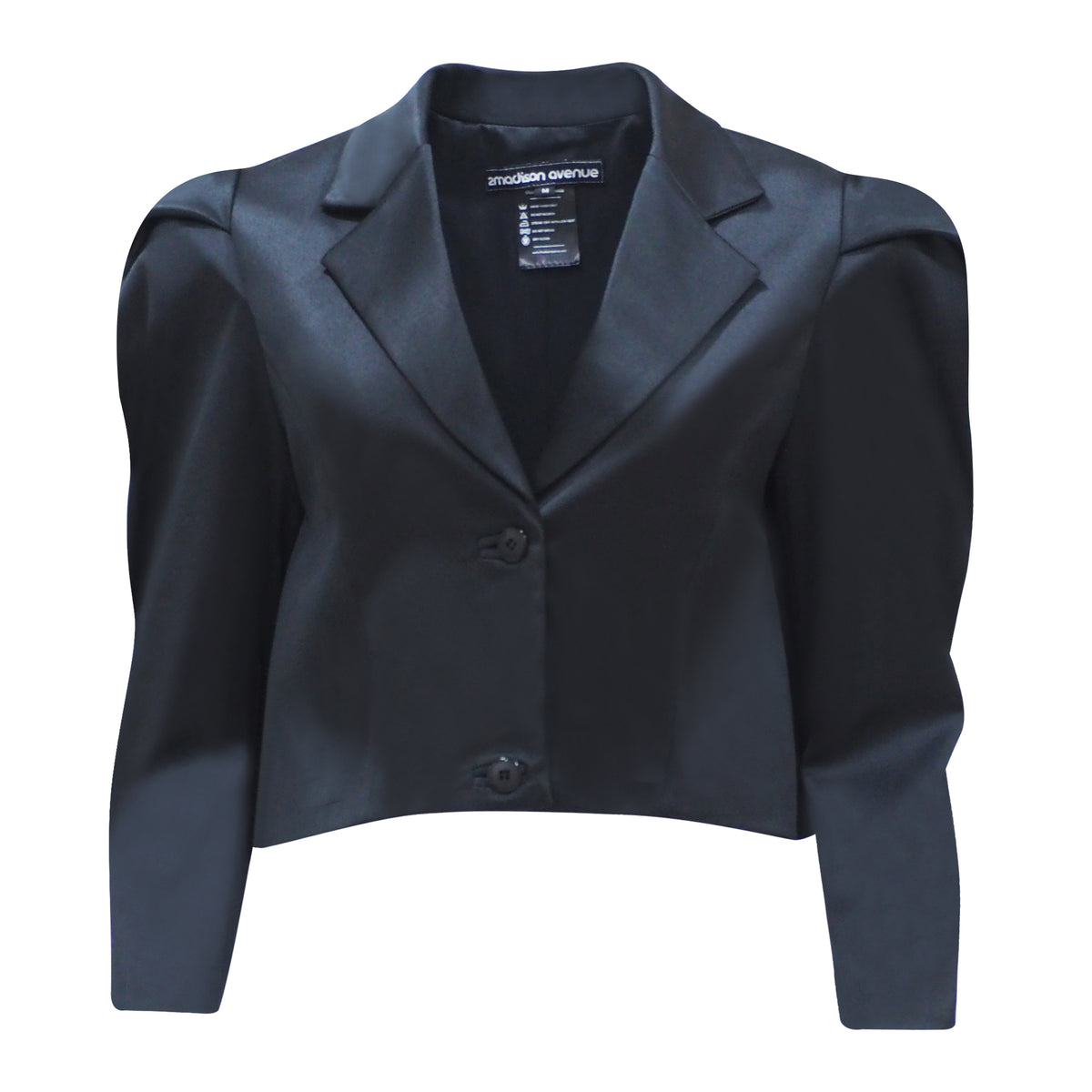 Agnez Cropped Black Jacket With Floy Crv - 2MADISONAVENUE.COM