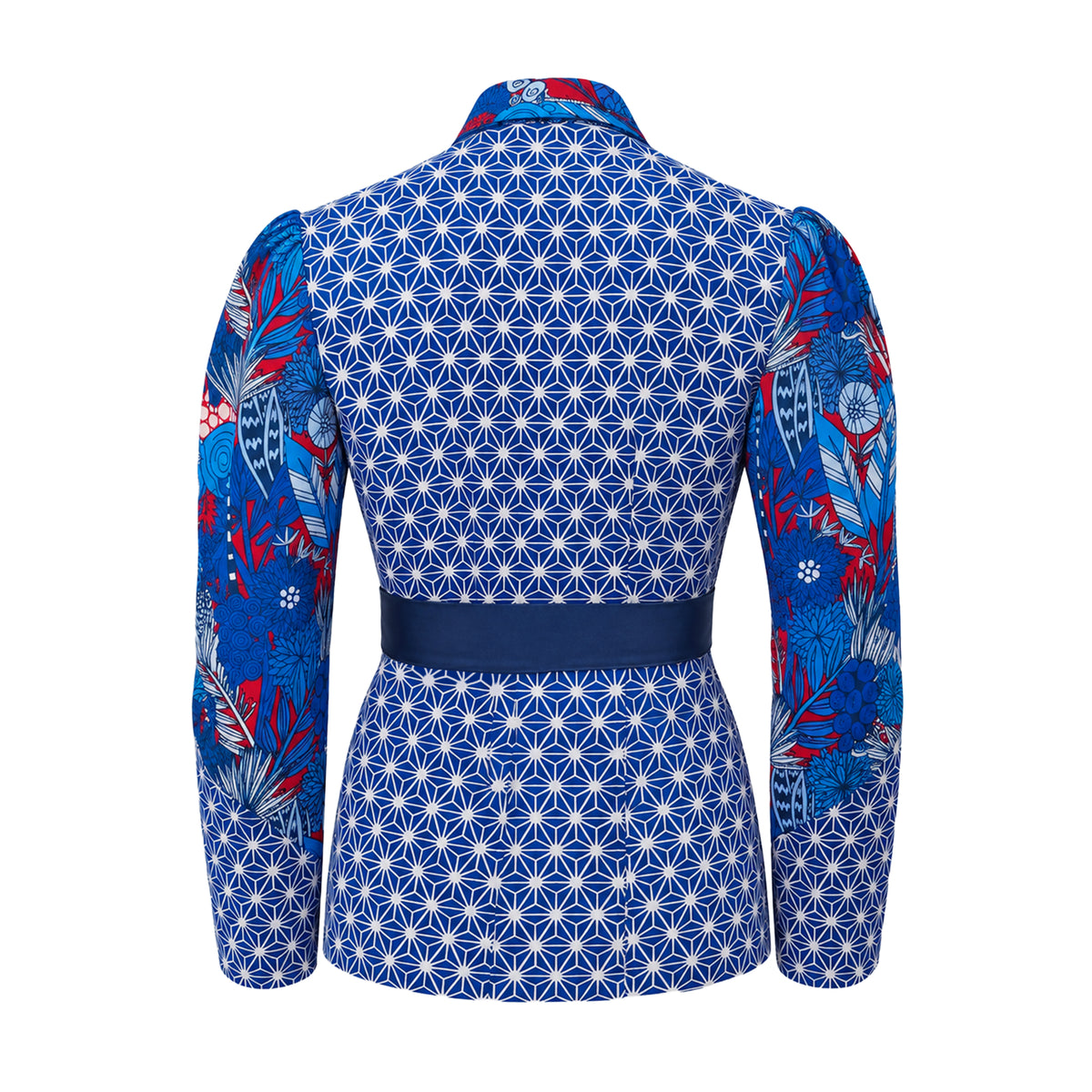 Kebaya encim blue batik set top - 2MADISONAVENUE.COM