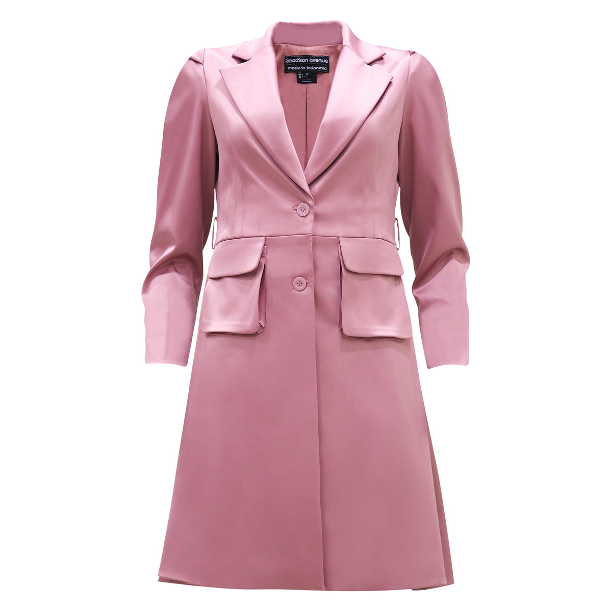 English Signature Blush Mid-Length Blazer - 2MADISONAVENUE.COM