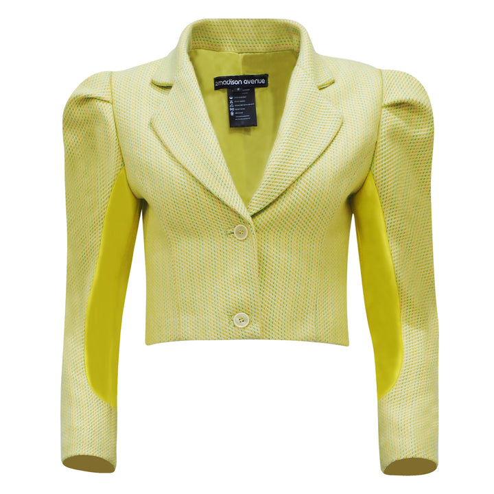 Agnez Wool Blazer in Yellow - 2MADISONAVENUE.COM