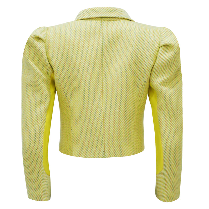 Agnez Wool Blazer in Yellow - 2MADISONAVENUE.COM