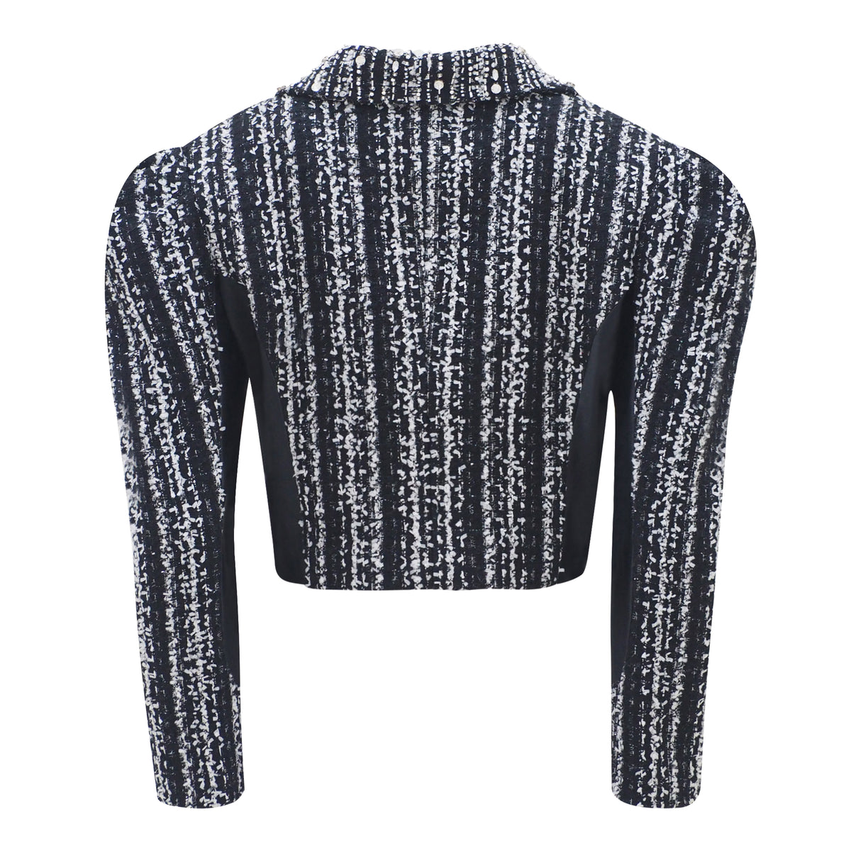 Multifabric Agnez Wool Black Blazer with sequin - 2MADISONAVENUE.COM
