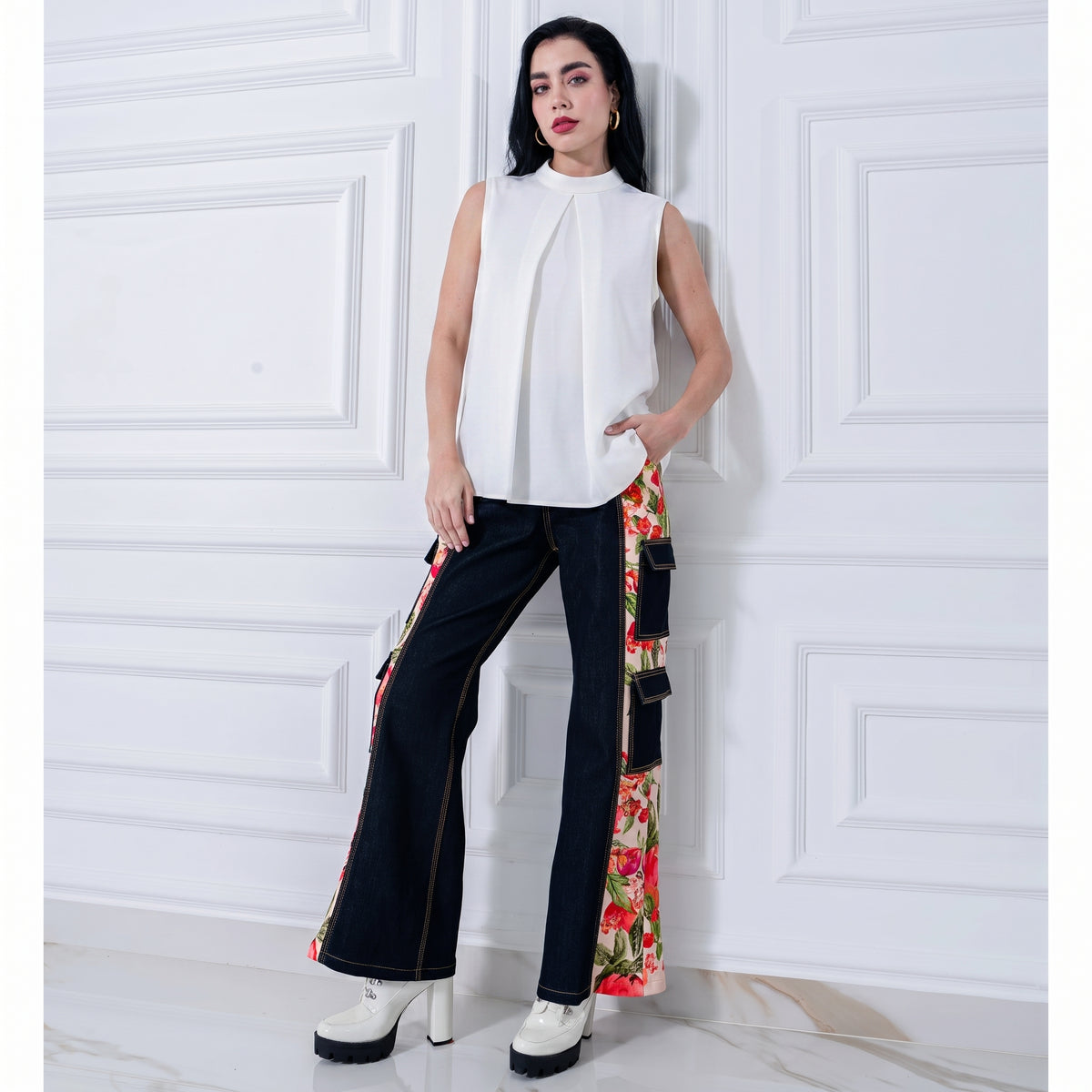 Easy basic blouse sleeveless - 2MADISONAVENUE.COM