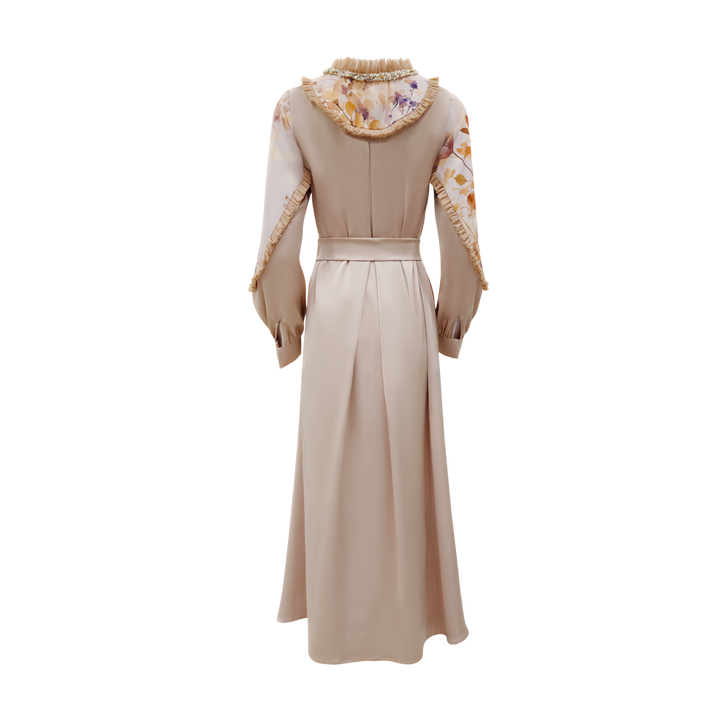 Mi Vida BL romantic beige long dress (7483139915799)