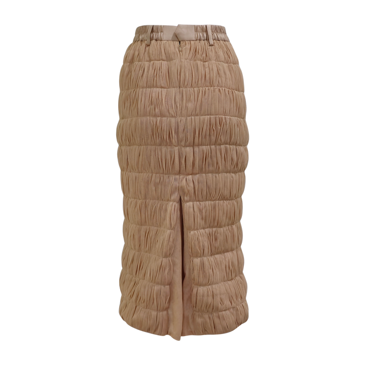 Mi Vida Beige royal tulle pencil skirt (7483147452439)