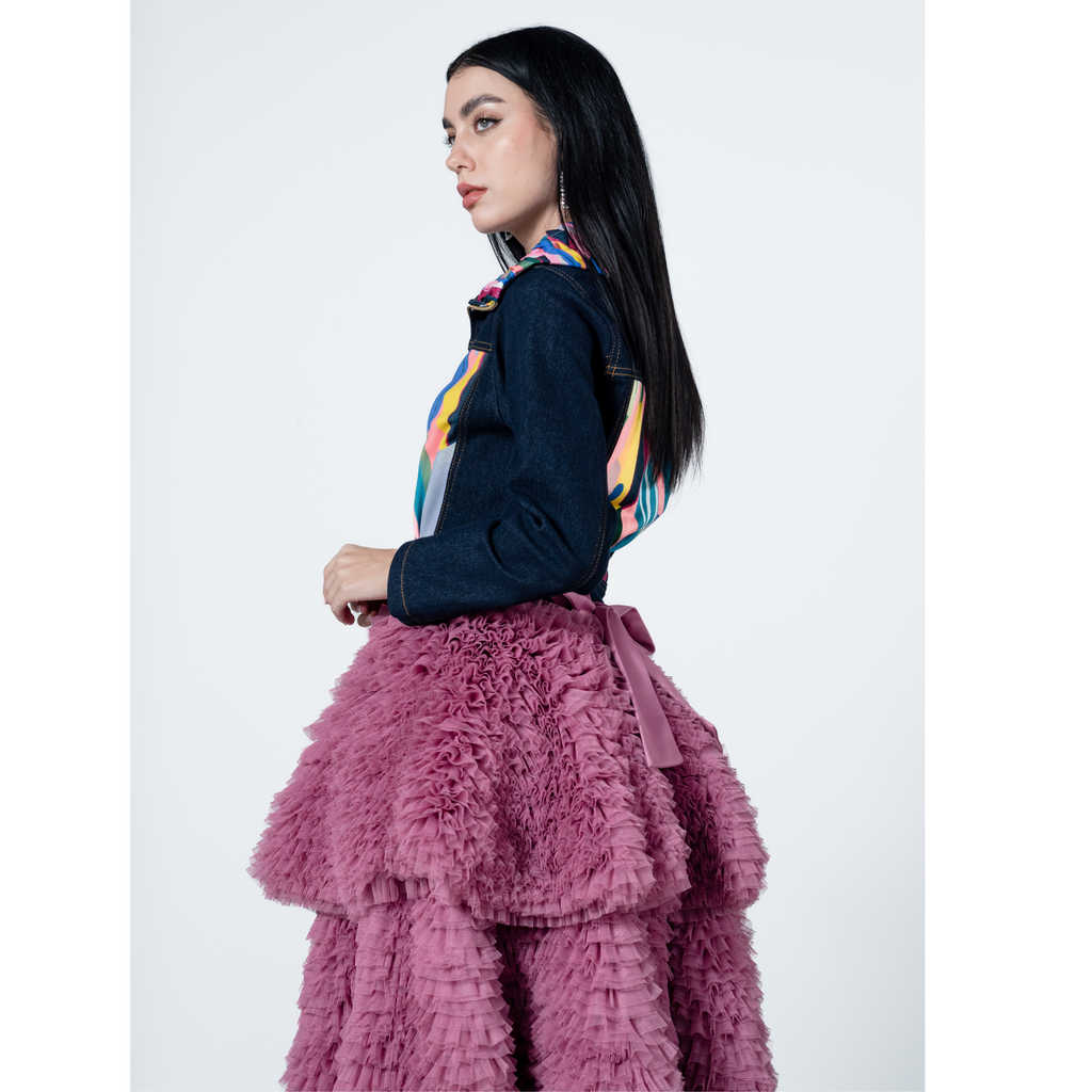 English Tulle Medium Tango Lilac Pink Skirt (6820618567703)