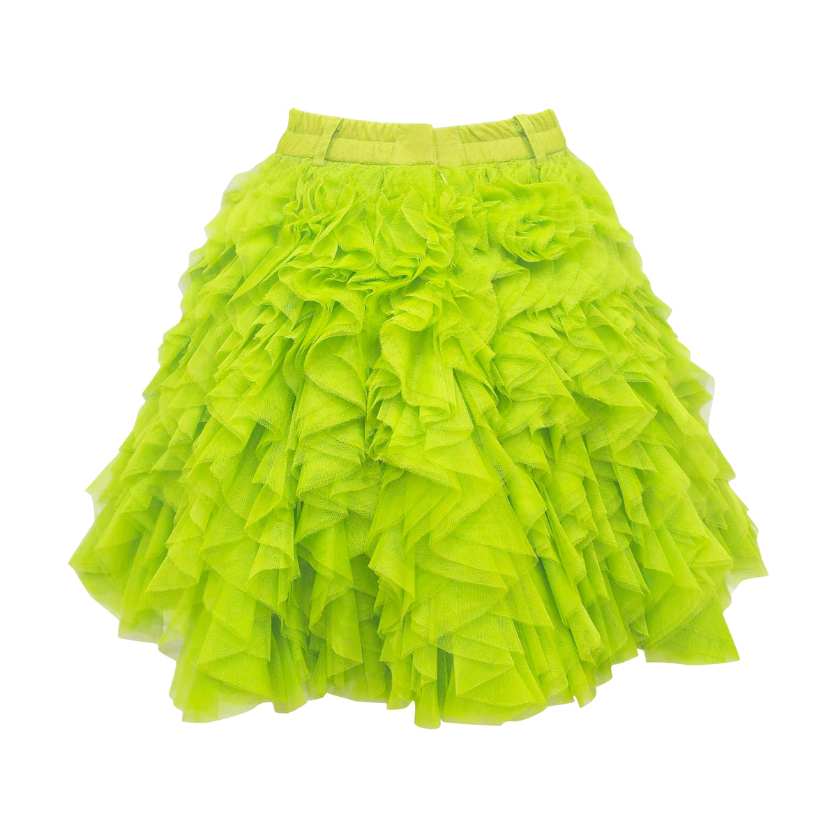 English tulle curly green skirt - 2MADISONAVENUE.COM