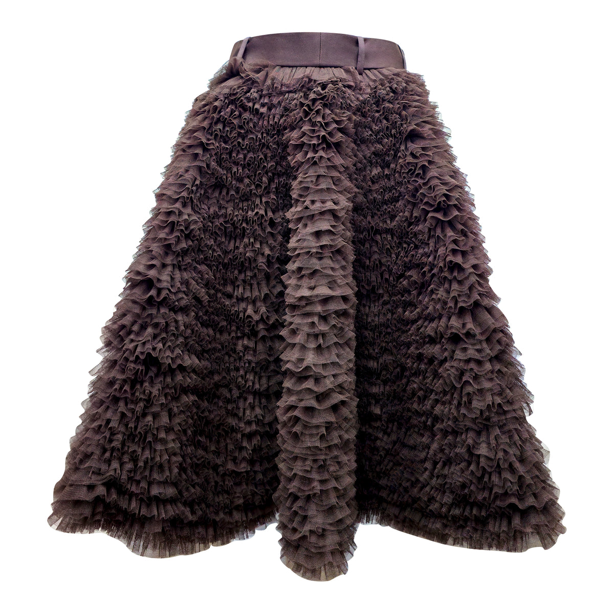 English tulle medium brown skirt - 2MADISONAVENUE.COM