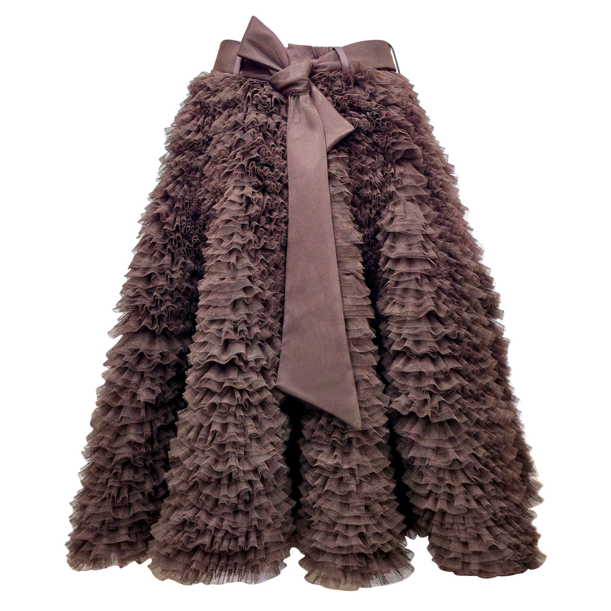 English tulle medium brown skirt - 2MADISONAVENUE.COM