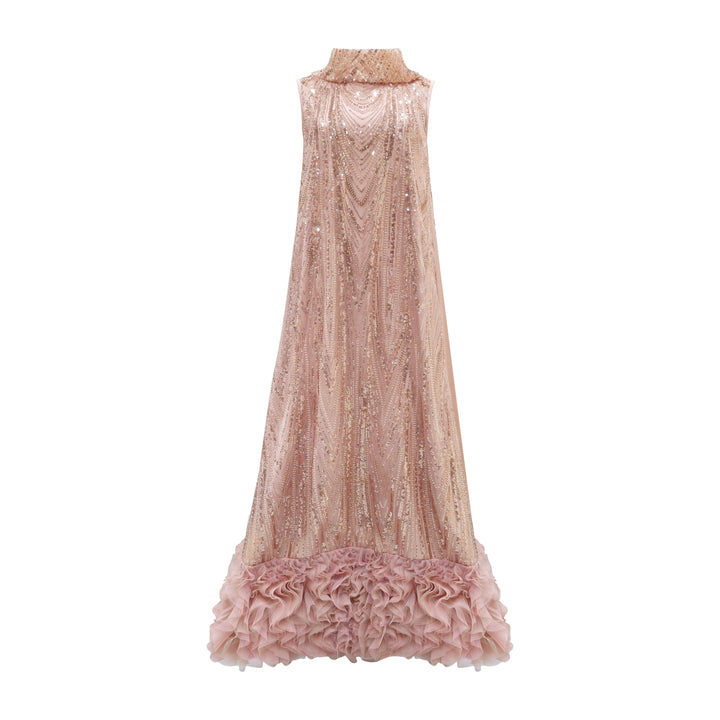 Halter Dusty long dress - 2MADISONAVENUE.COM