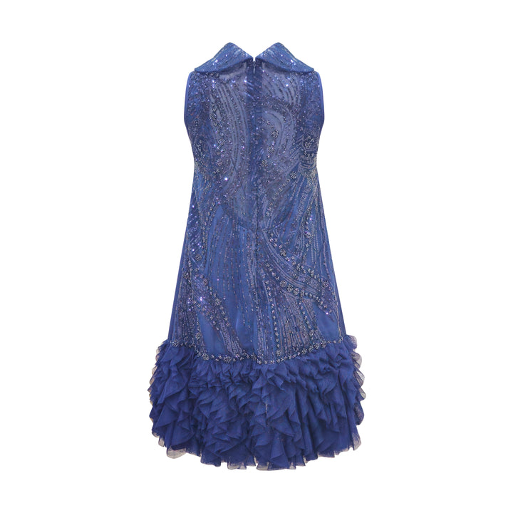 Timeless Pieces halter navy short dress (7766394699799)