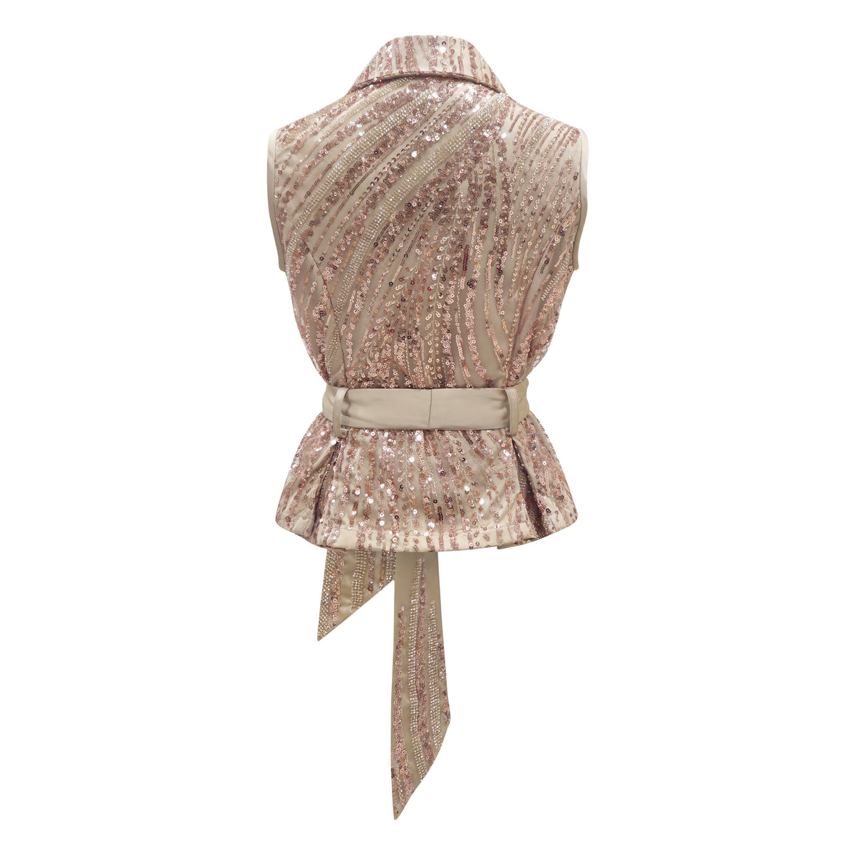 Timeless Pieces new fancy vest in beige - 2MADISONAVENUE.COM