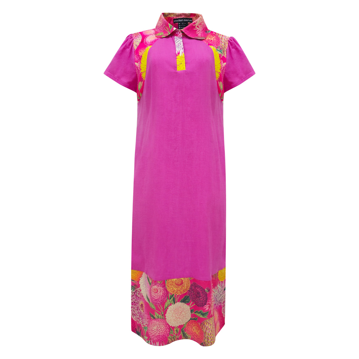 Flower Passion new bright me medium pink dress - 2MADISONAVENUE.COM