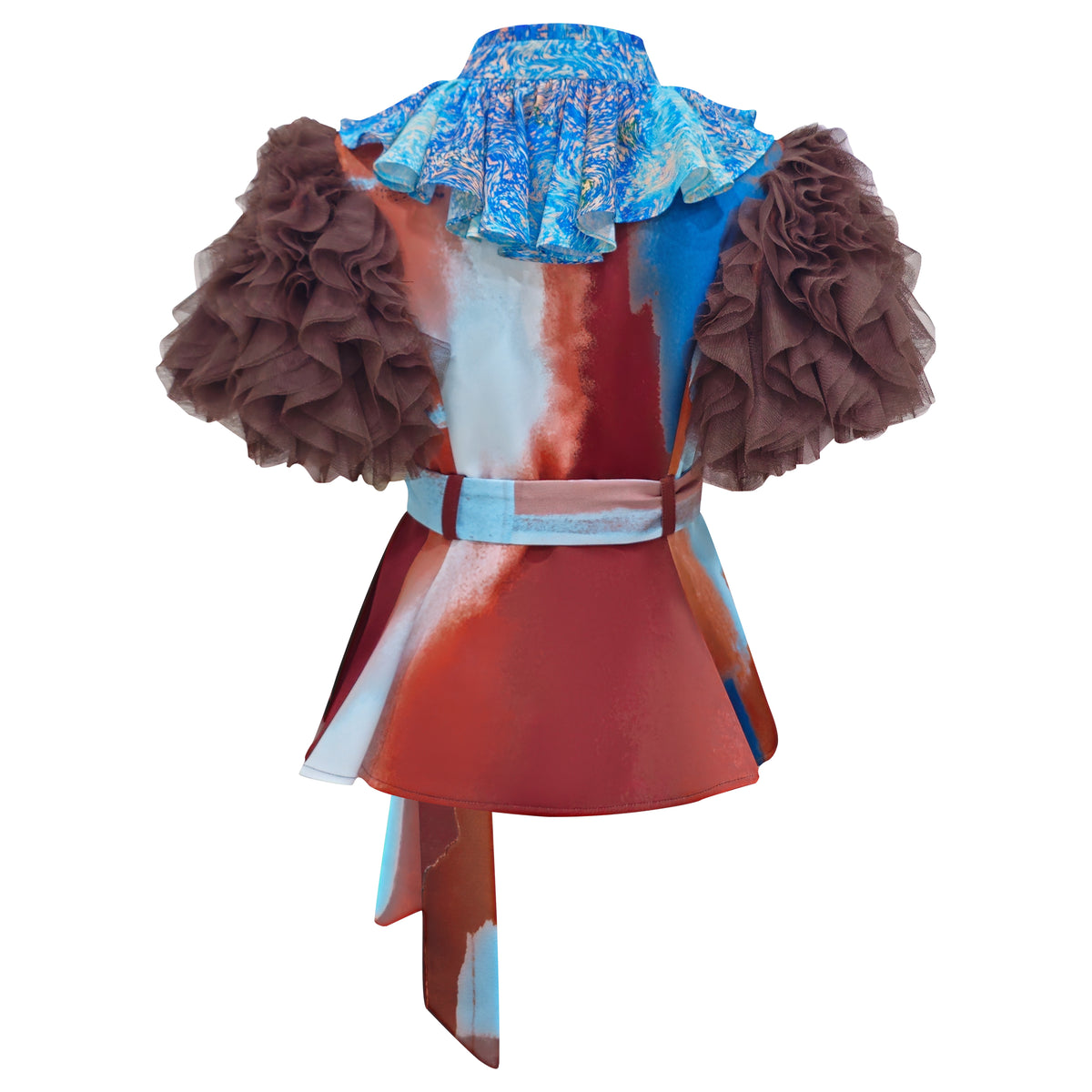 Bonita AP Brown new agnes tulle top - 2MADISONAVENUE.COM