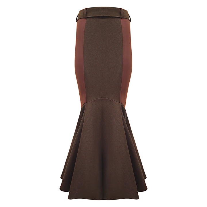 Bonita Timeless Pieces mermaid long skirt brown - 2MADISONAVENUE.COM