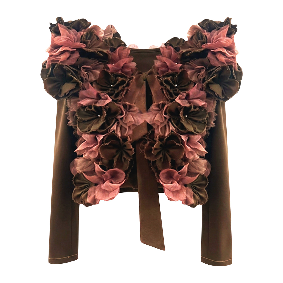 Bonita Signature destiny bolero with flower applique - 2MADISONAVENUE.COM