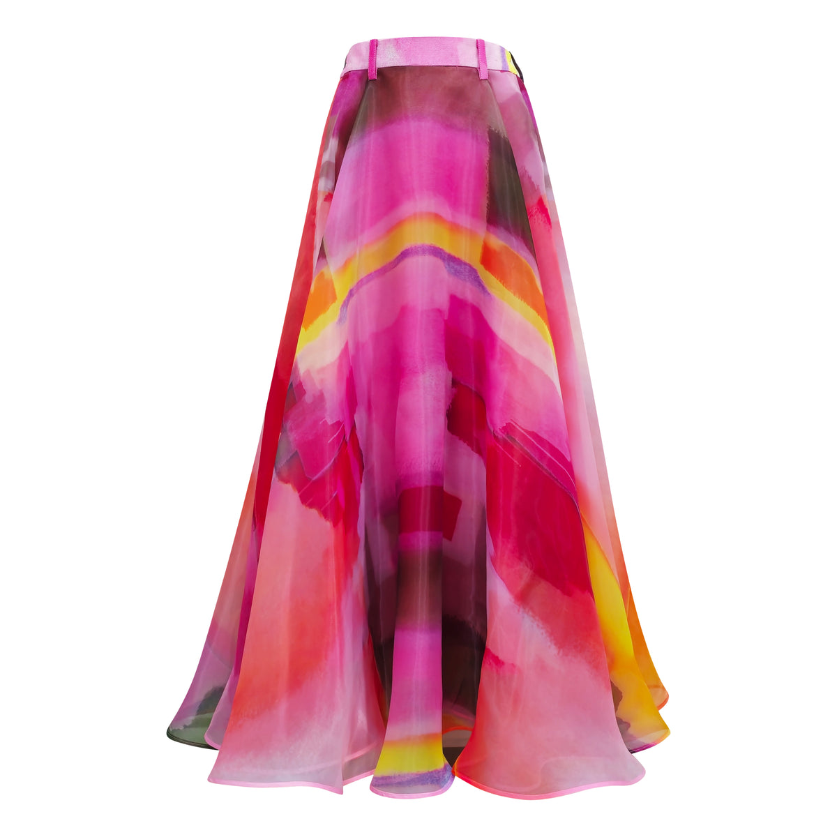Bonita AP Pink organza long skirt - 2MADISONAVENUE.COM