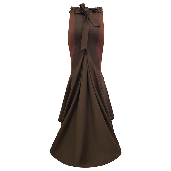 Bonita Timeless Pieces mermaid long skirt brown - 2MADISONAVENUE.COM