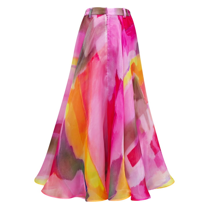 Bonita AP Pink organza long skirt - 2MADISONAVENUE.COM