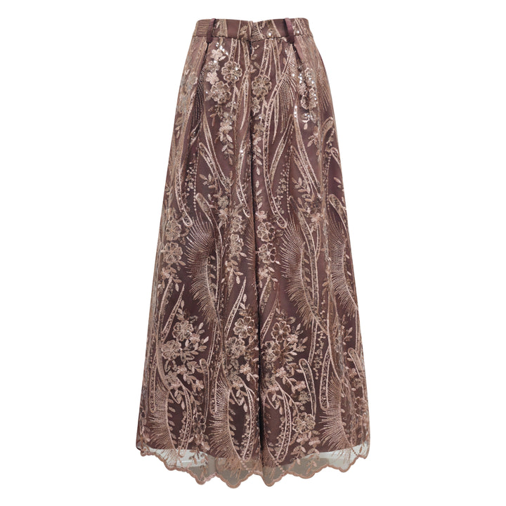 Central Park Brown victoria lace pant - 2MADISONAVENUE.COM