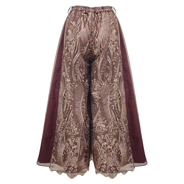 Central Park Brown victoria lace pant - 2MADISONAVENUE.COM