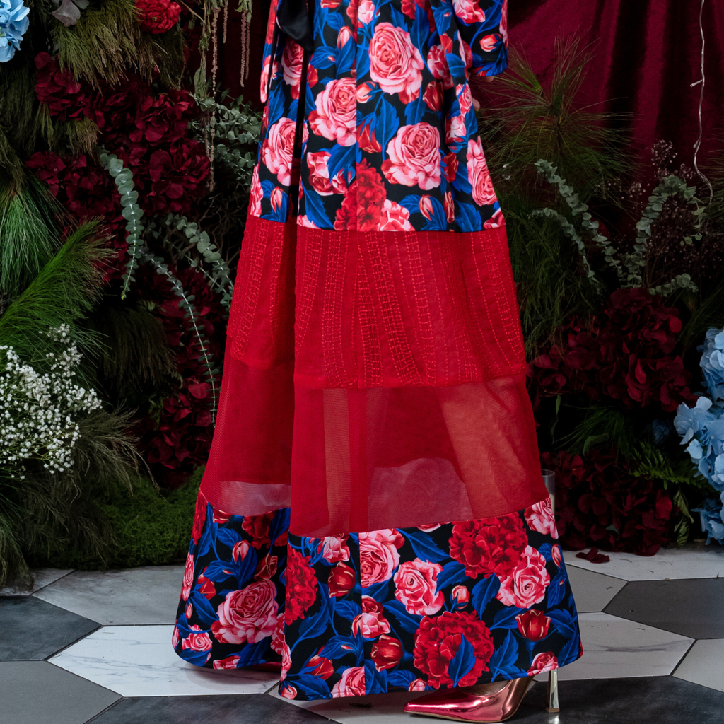 Flower Retro Jennifer Long Skirt