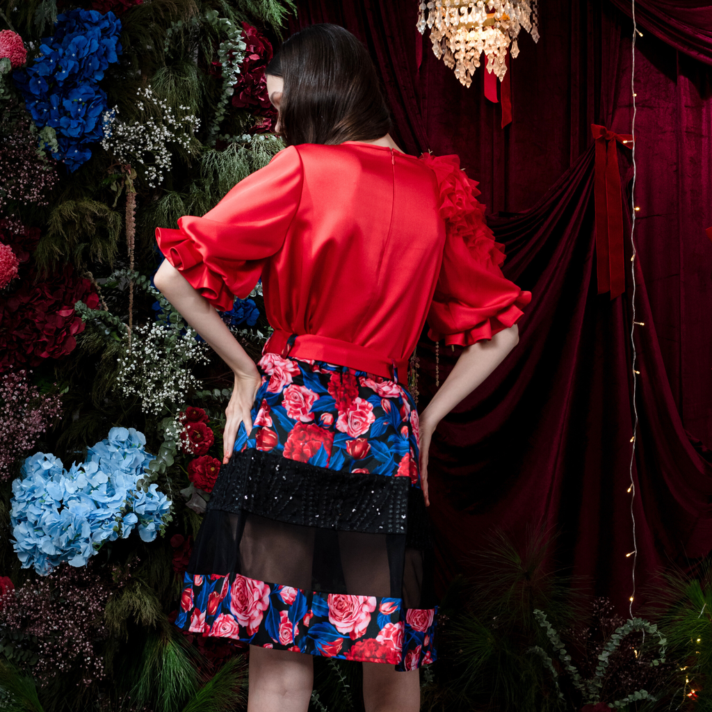 Flower Retro Jennifer Short Skirt