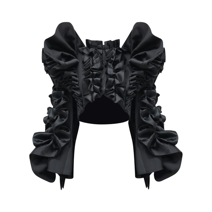 Mi Vida Signature Black Destiny Ruffle jacket (7563161829399)