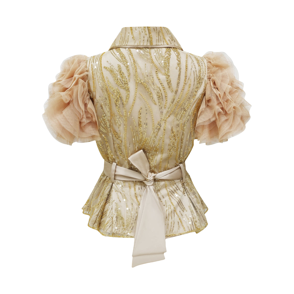 Mi Vida Signature Gold new miranda glam tulle top (7489100808215)