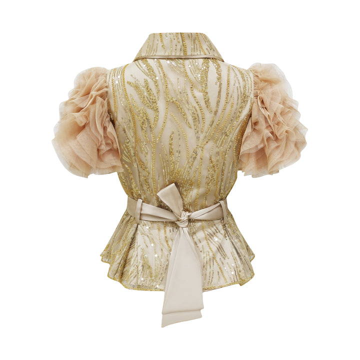 Mi Vida Signature Gold new miranda glam tulle top (7489100808215)