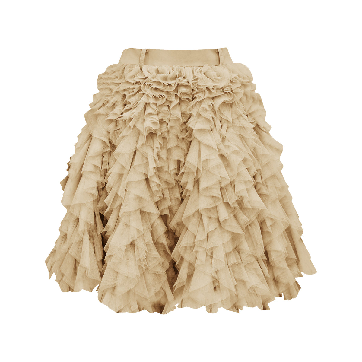 Timeless Pieces signature english tulle curly beige skirt (7563159994391)
