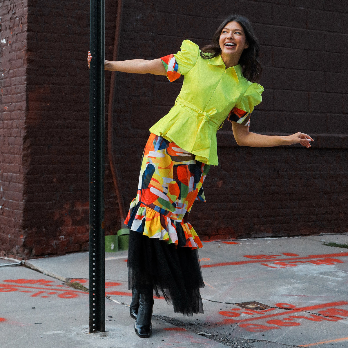 Becoming Abstract Royal Carrie Skirt F/P (6928708829207)