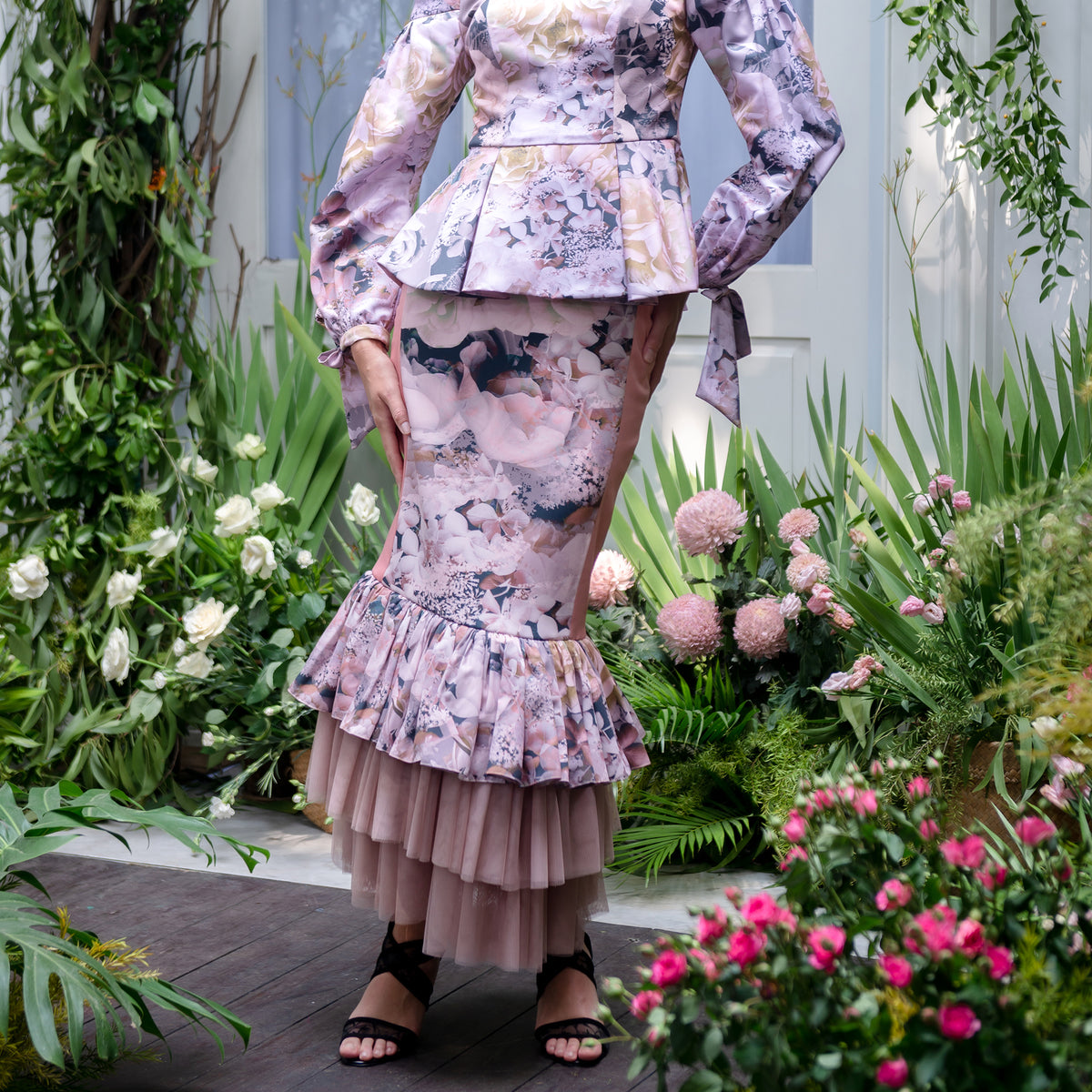 Becoming Platinum Rose Carrie Beige Long Skirt (6875268546583)
