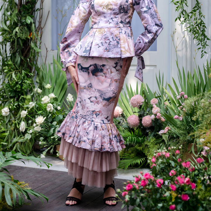 Becoming Platinum Rose Carrie Beige Long Skirt (6875268546583)
