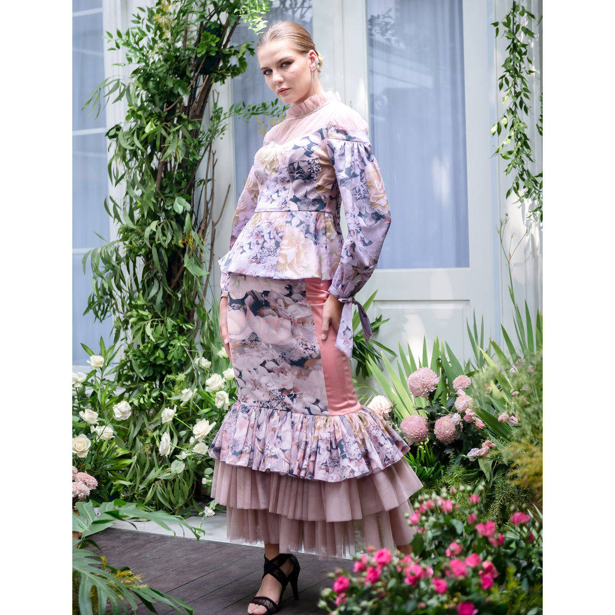 Becoming Platinum Rose Carrie Beige Long Skirt (6875268546583)