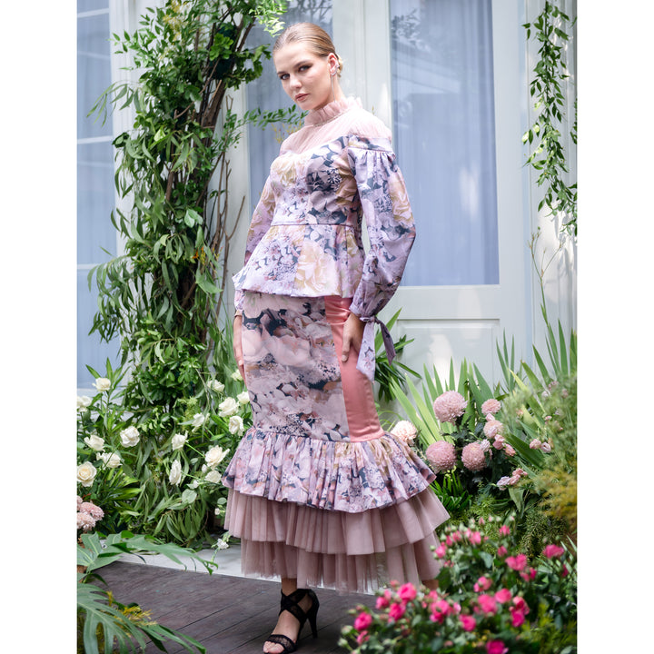 Becoming Platinum Rose Carrie Beige Long Skirt (6875268546583)