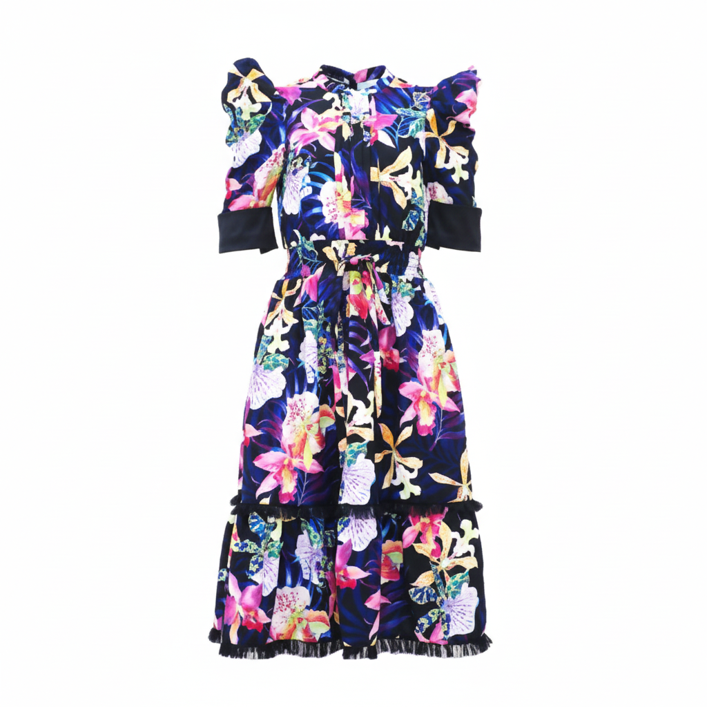 Becoming Orchid Kate Black Short Dress